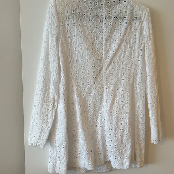 Zara Eyelet white blazer - Picture 6 of 9